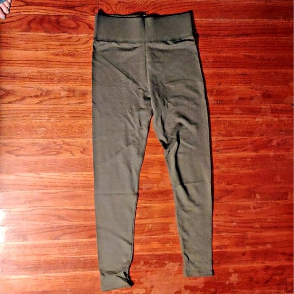 Regna X Womens Leggings Size Medium Olive Green High Waist - Picture 1 of 4